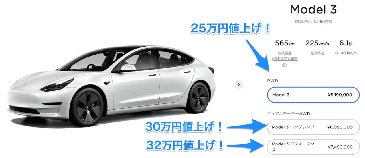 model-3-price-increase-in-japan